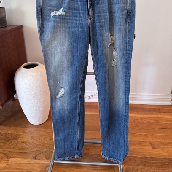 McGuire Mrs Robinson Distressed Light Wash Boyfriend Jean - Light Blue - Picture 6 of 7